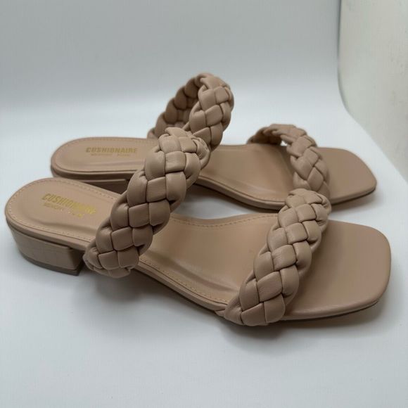 Cushionaire Women's Braided Sandals - Tan - Picture 1 of 8